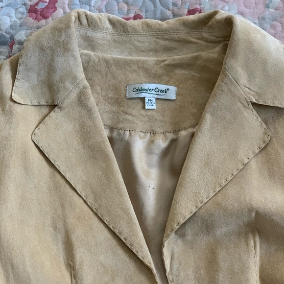 tan leather coat - Picture 7 of 8